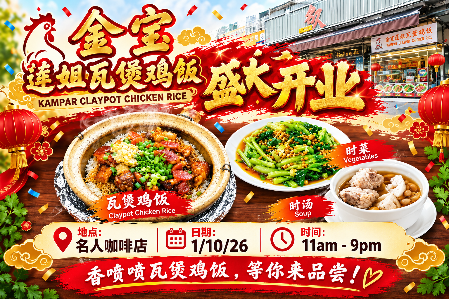 Lian Jie Kampar Claypot Chicken Rice 莲姐瓦煲鸡饭