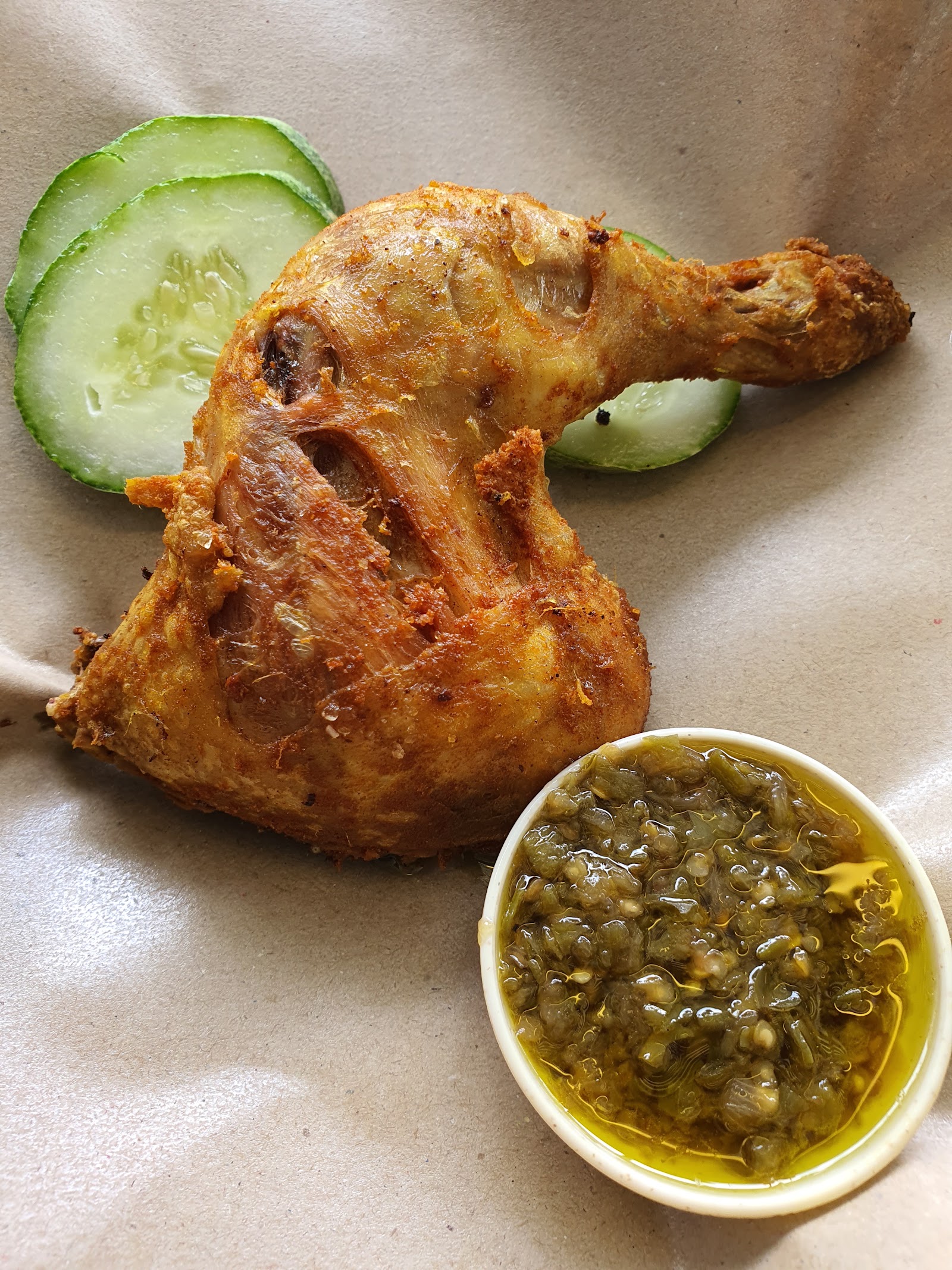 Ayam Kampung Sambal Hijau Warung Abu Ji Dan